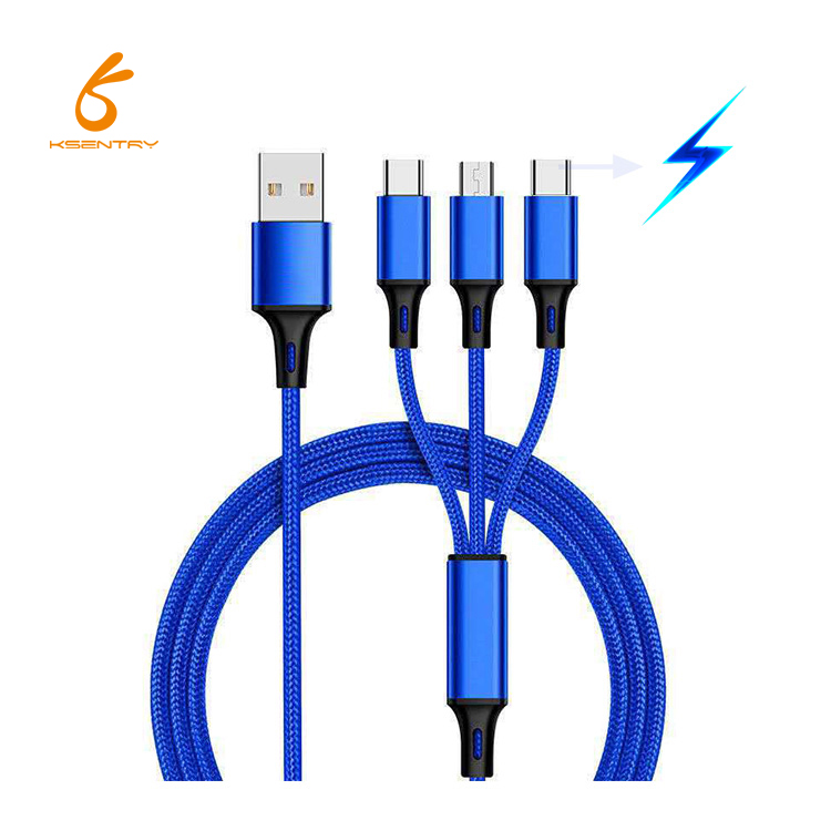 Promotion multi function usb cable 3 in 1 fast charge
