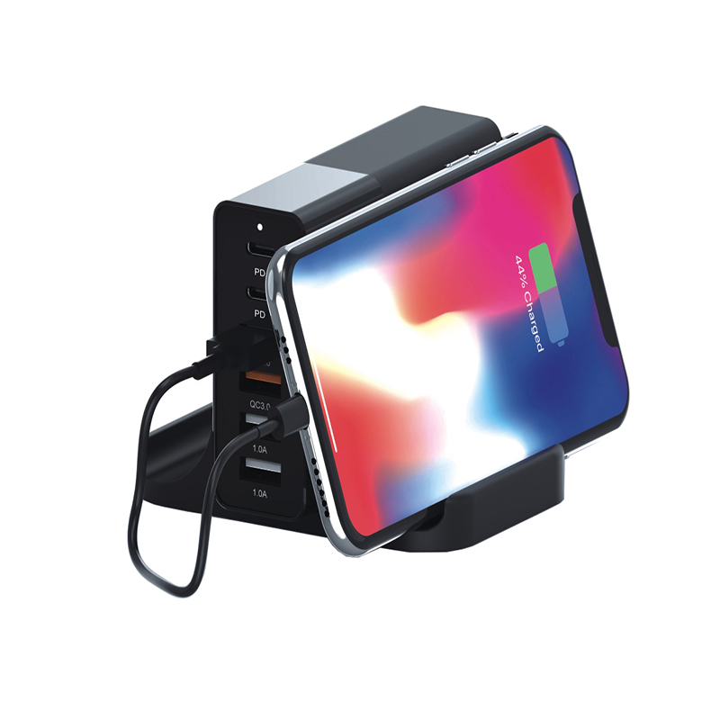 Laptop Super Fast Charging 6 Port 75W USB C PD Charger Stand
