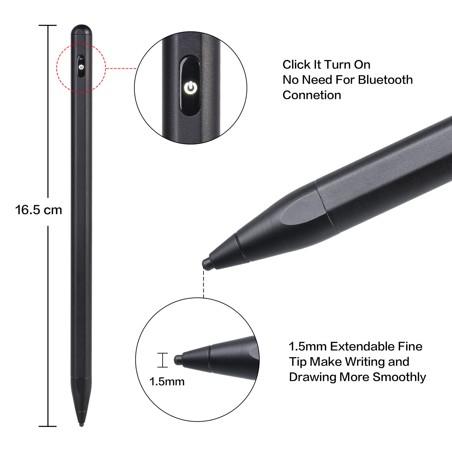 stylus pen for ipad with palm rejection,stylus pen pencil,for apple pencil