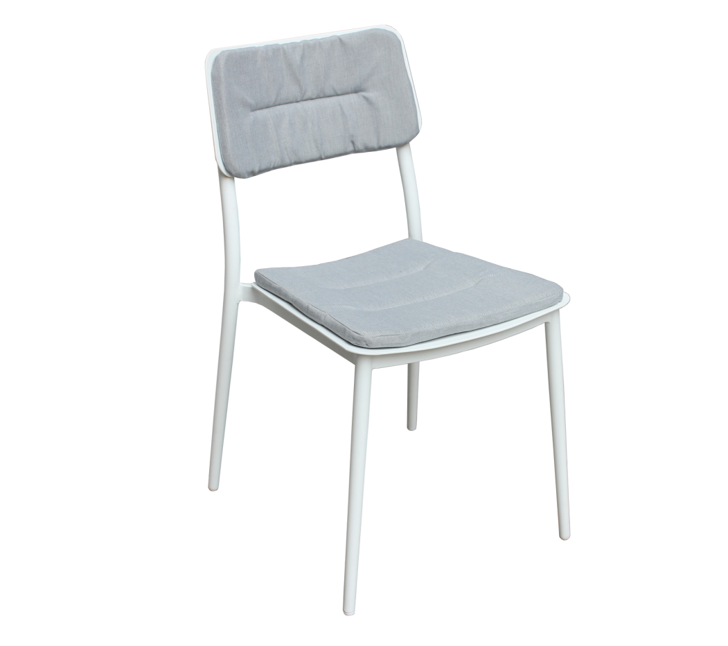 Wholesale aluminium outdoor garden armless chair with cushion
