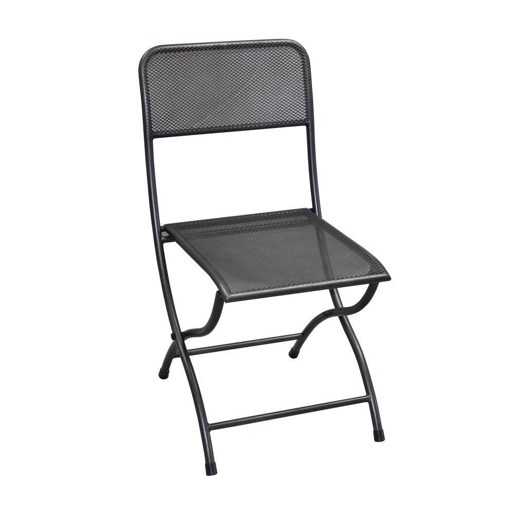 hot selling cheaper steel mesh outdoor foldable chair of garden furniture balcony table set