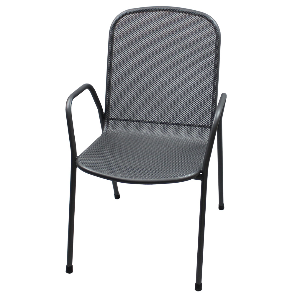 wholesale cheaper steel mesh outdoor chair of garden furniture balcony table set