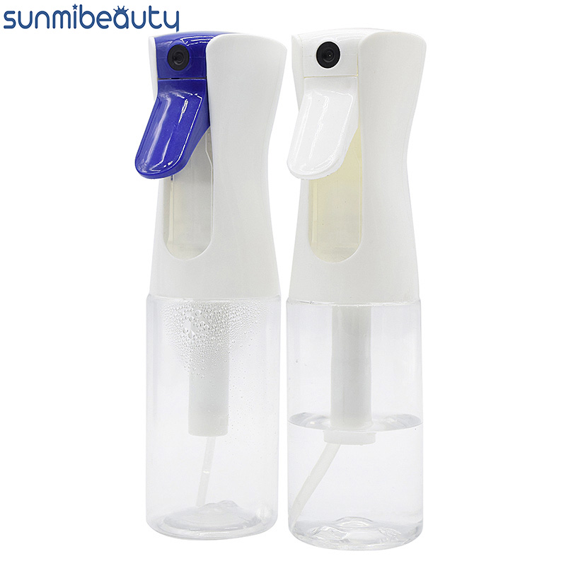 wholesale custom printed pet dog plastic transparent spray water bottle, reusable salon mist trigger water bottle with sprayer