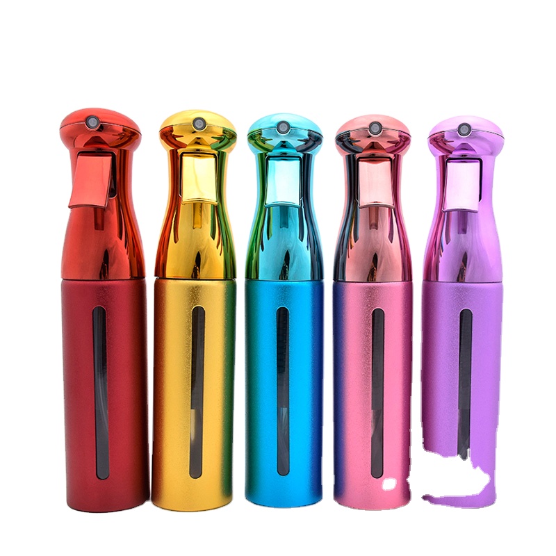 NEW Plastic Water Bottle Electroplated Rose Gold Cosmetic Empty Salon Fine Mist Sprayer Reusable Hair Spray Bottle custom logo